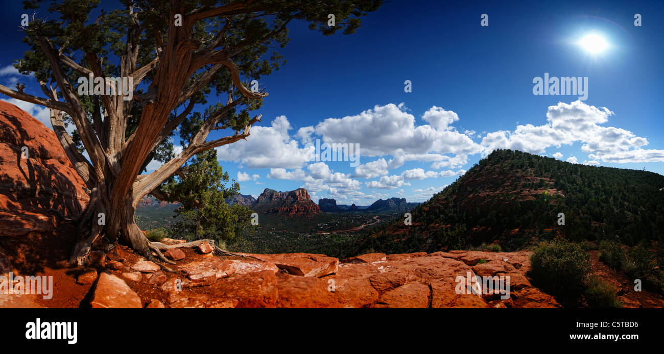 Panorama di panoramica Sedona, in Arizona, Stati Uniti d'America Foto Stock