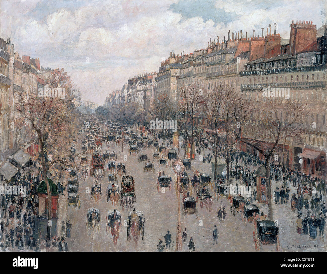 CAMILLE PISSARO (1830-1903) francese pittore impressionista. 'Boulevard Montmartre' è stata dipinta da a hotel finestra nel 1897 Foto Stock