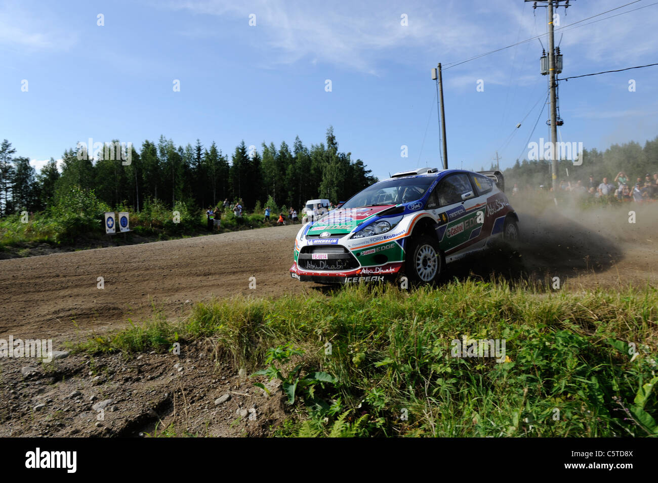 Rally di Finlandia SS1 Lankamaa, la FIA World Rally Championship (WRC) Foto Stock