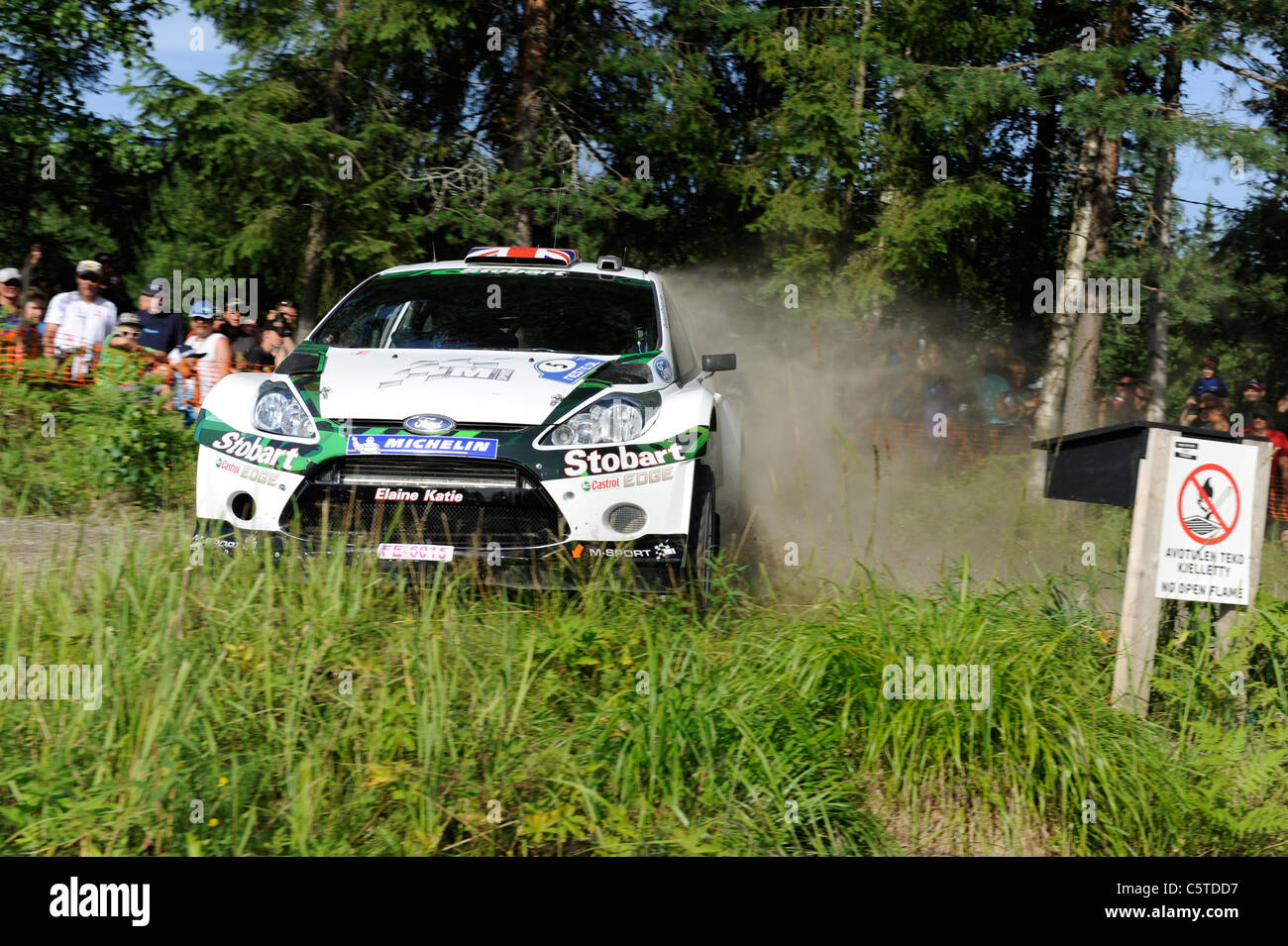 Rally di Finlandia SS1 Lankamaa, la FIA World Rally Championship (WRC) Foto Stock