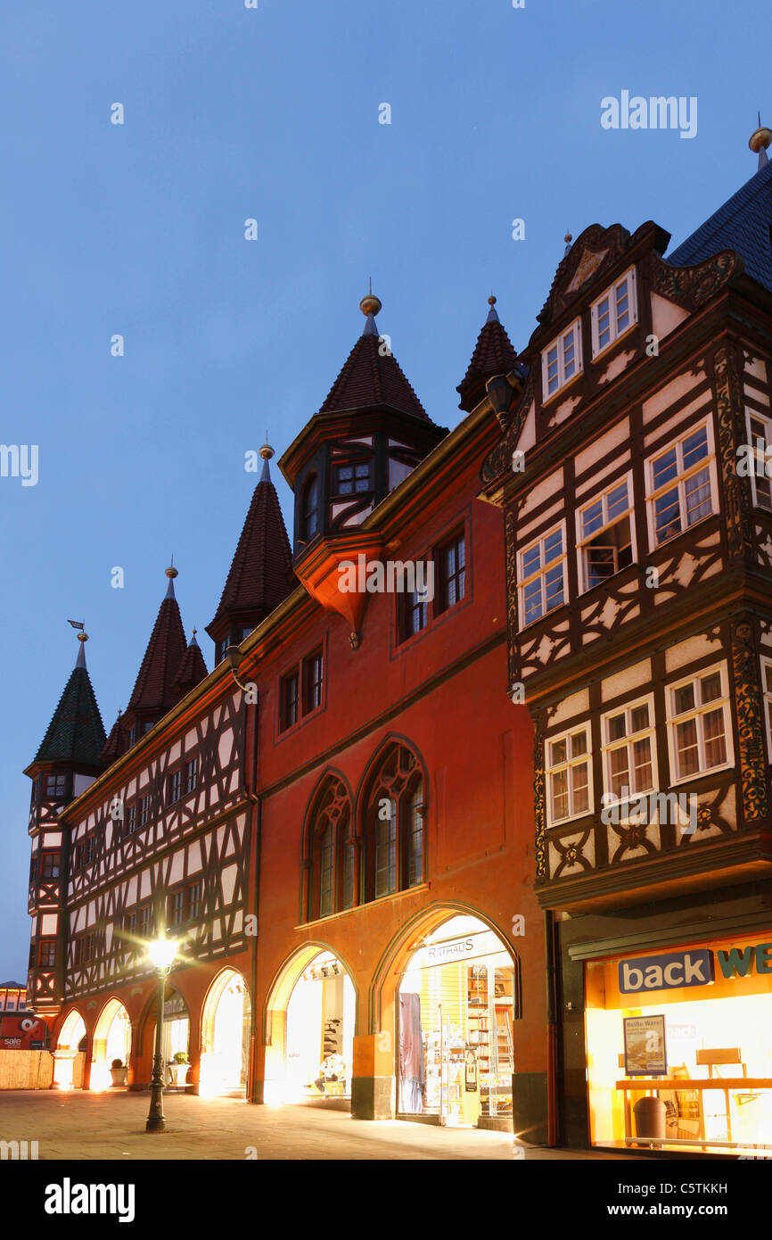 Germania, Hesse, Rhoen, Fulda Visualizza del vecchio municipio Foto Stock