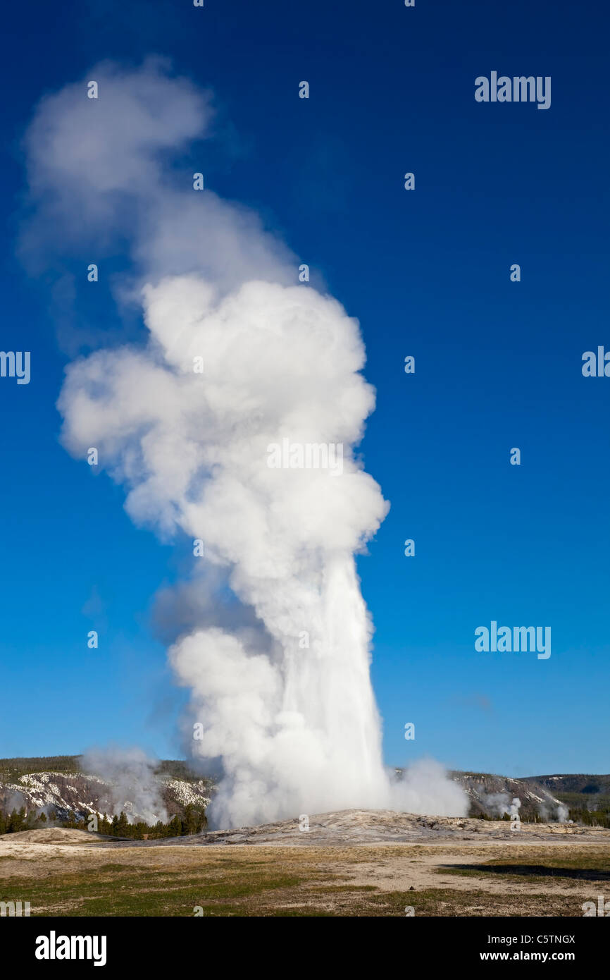 Stati Uniti d'America, parco di Yellowstone, Wyoming geyser Old Faithful Foto Stock