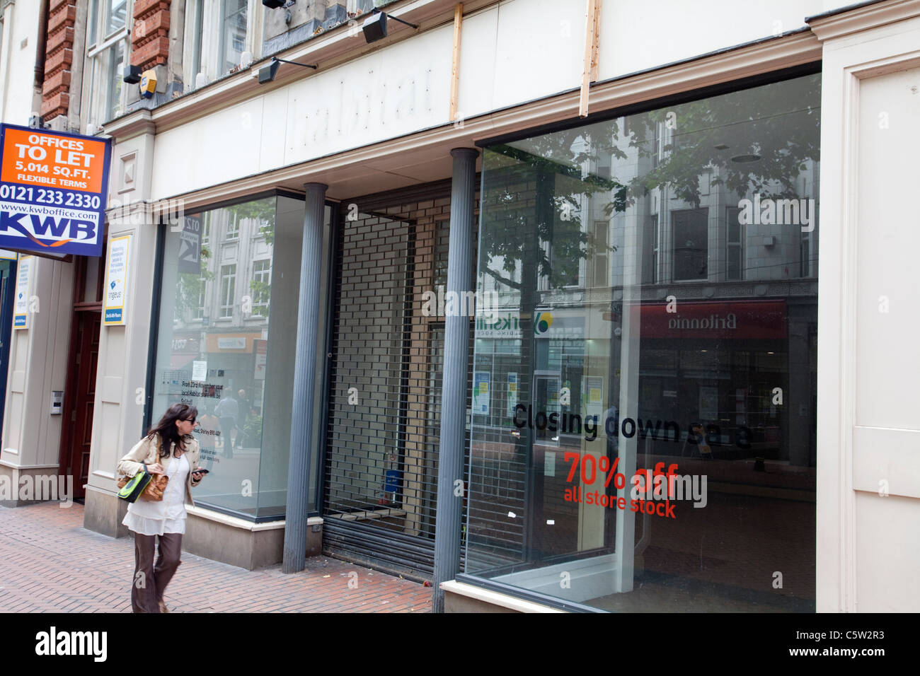 Il primo negozio di habitat su New Street, Birmingham, UK, fermo ora vuoto. Foto Stock