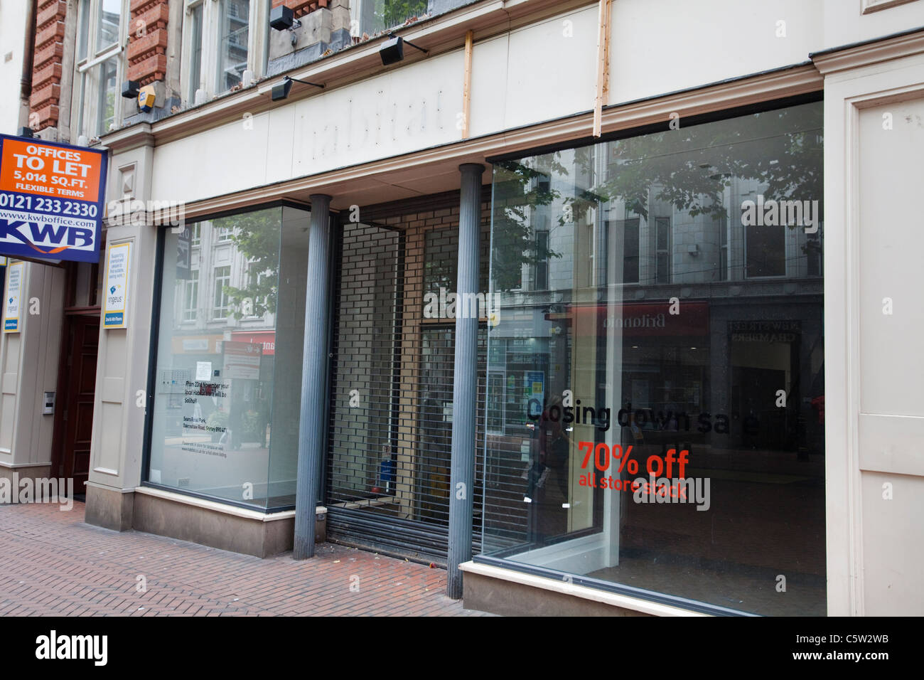 Il primo negozio di habitat su New Street, Birmingham, UK, fermo ora vuoto. Foto Stock