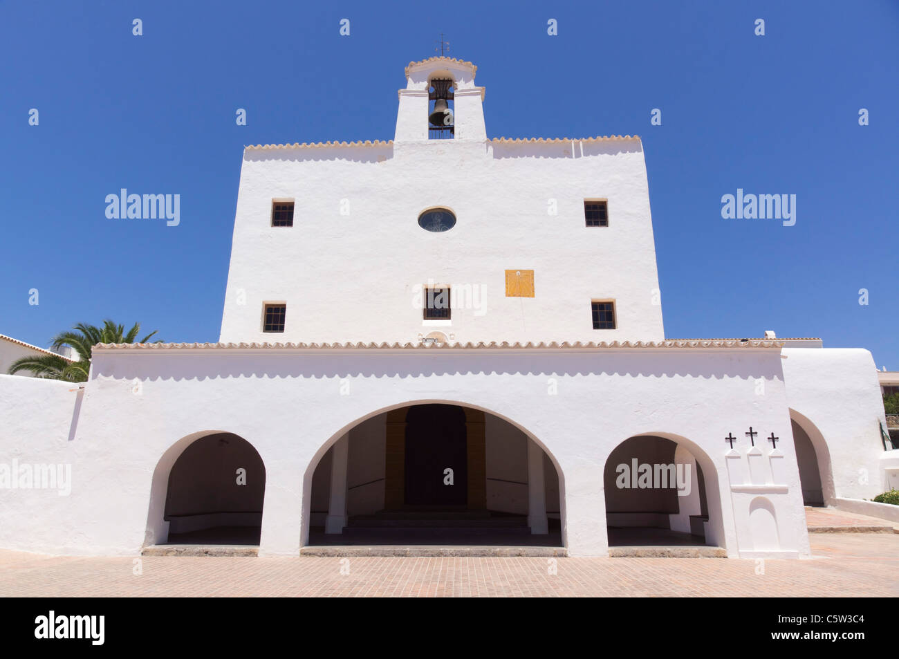 Ibiza, Isole Baleari, Spagna - Sant Josep. La chiesa parrocchiale. Foto Stock