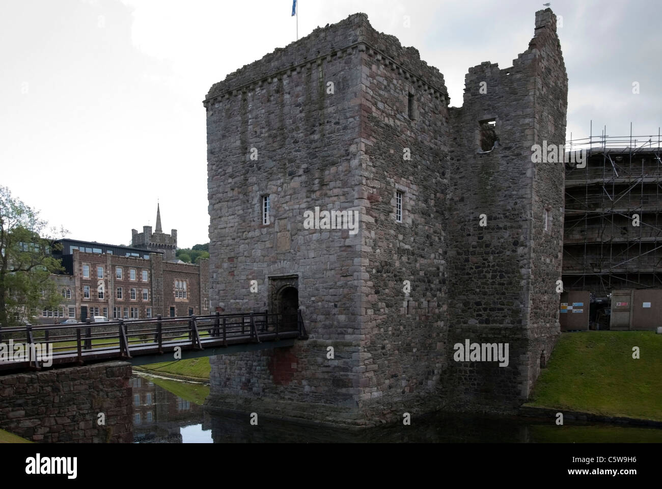 A nord ovest di aspetto del castello di rothesay isle of bute Argyll Scotland Regno Unito Regno Unito Foto Stock