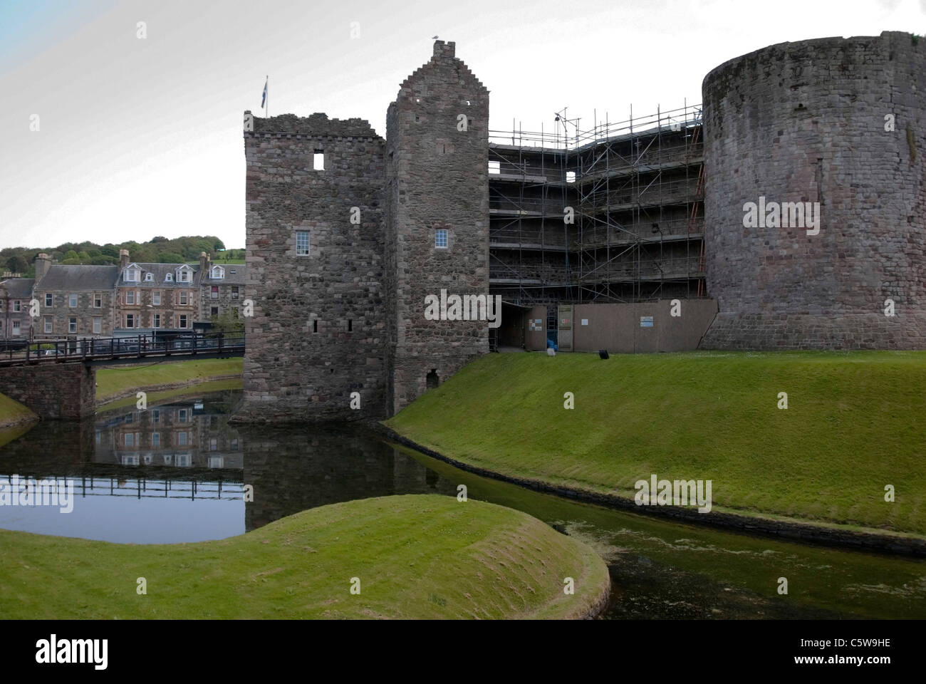 Aspetto occidentale del castello di rothesay isle of bute Argyll Scotland Regno Unito Regno Unito Foto Stock