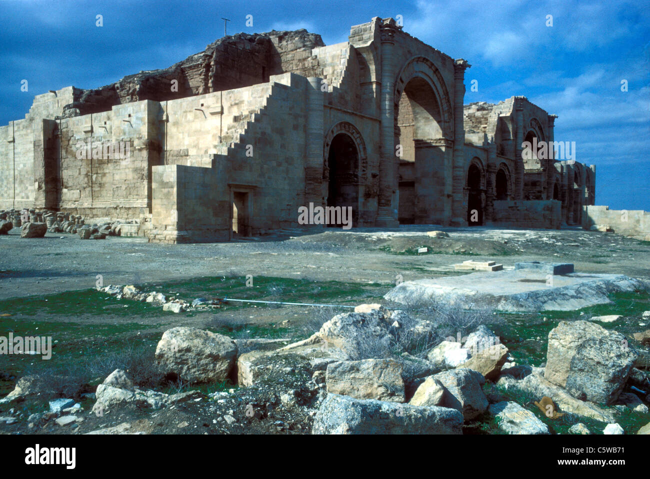 L'enorme Tempio di Shamash, l'antico Dio-Sole Mesopotamiano, Hatra, Iraq, 1980 Foto Stock
