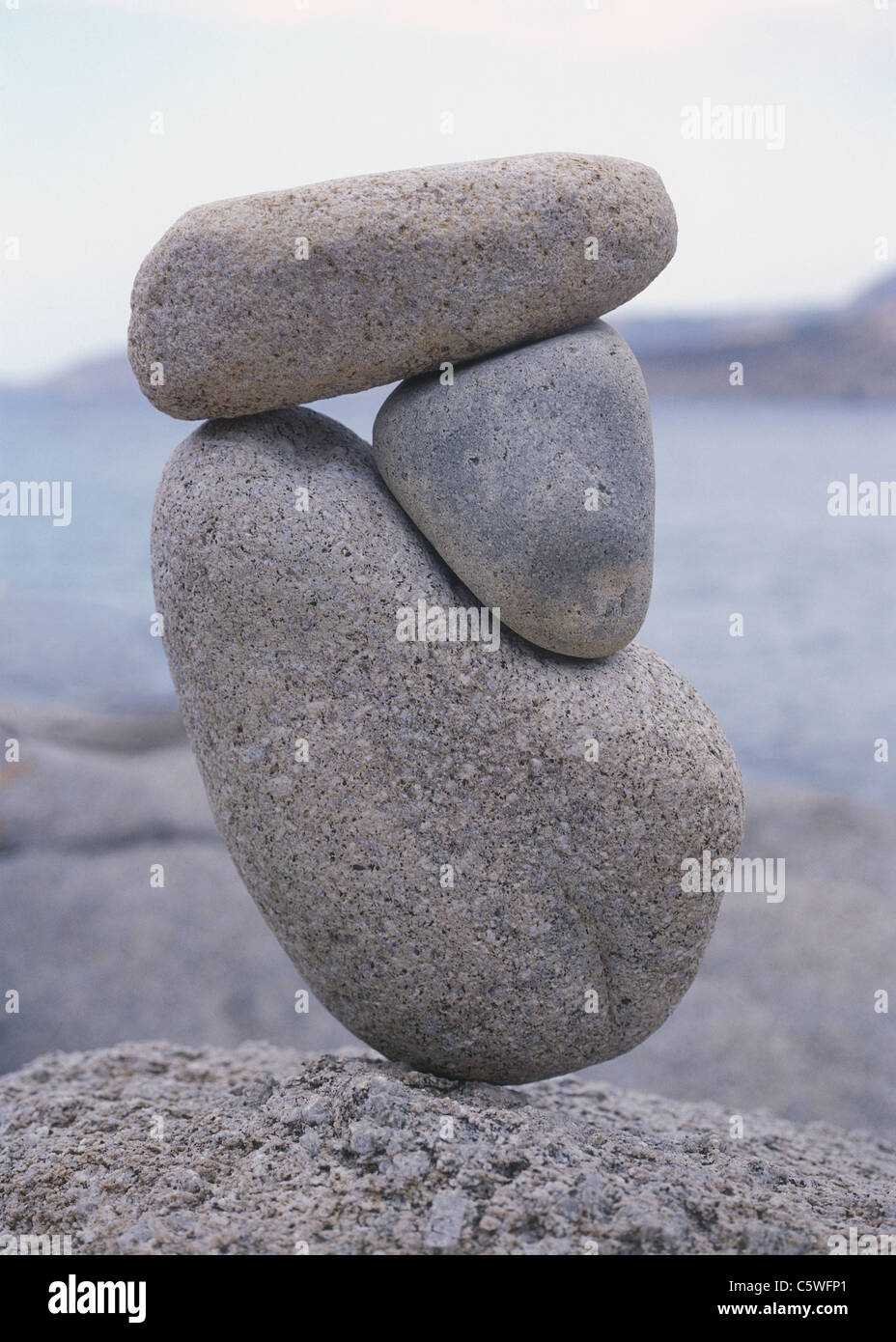 Nuova Zelanda, tre rocce di bilanciamento Foto Stock