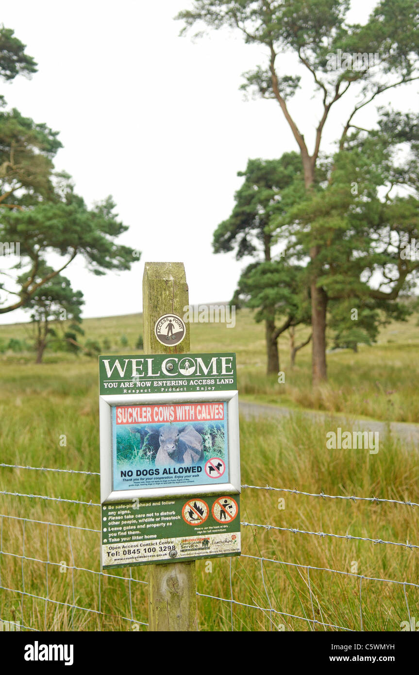 Accesso aperto in terra Bowland, Lancashire Foto Stock