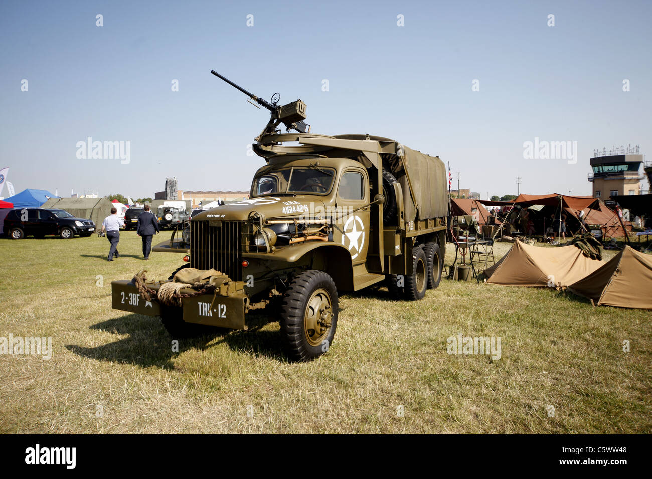 GMC PRESTONE 42 US Army TRUCK WORLD WAR II DISPLAY STORICO 03 Luglio 2011 Foto Stock