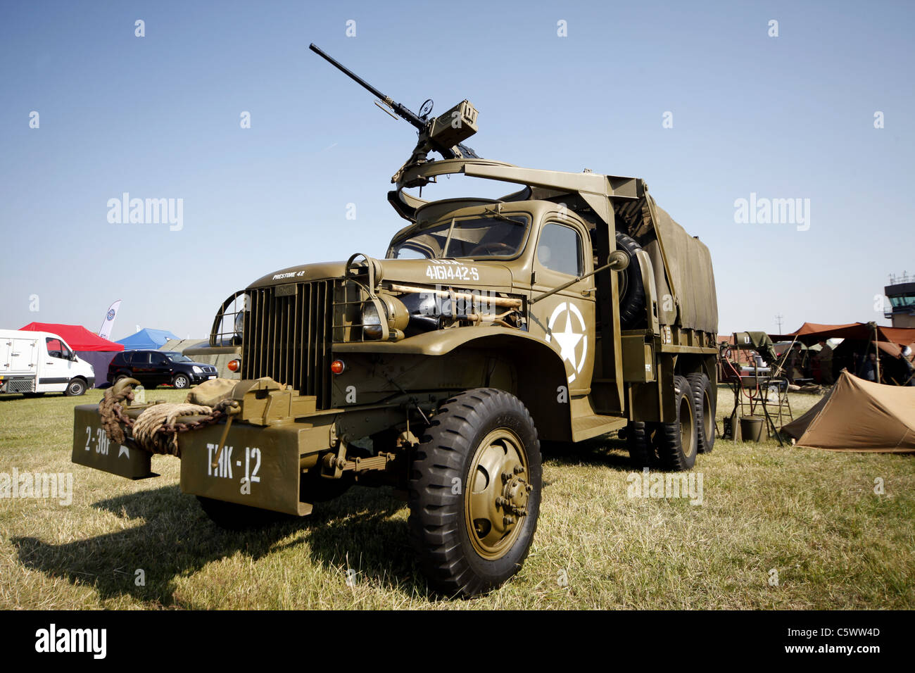 GMC PRESTONE 42 US Army TRUCK WORLD WAR II DISPLAY STORICO 03 Luglio 2011 Foto Stock