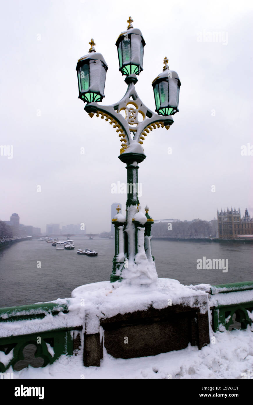 Lampada in Westminster Bridge - Londra Foto Stock