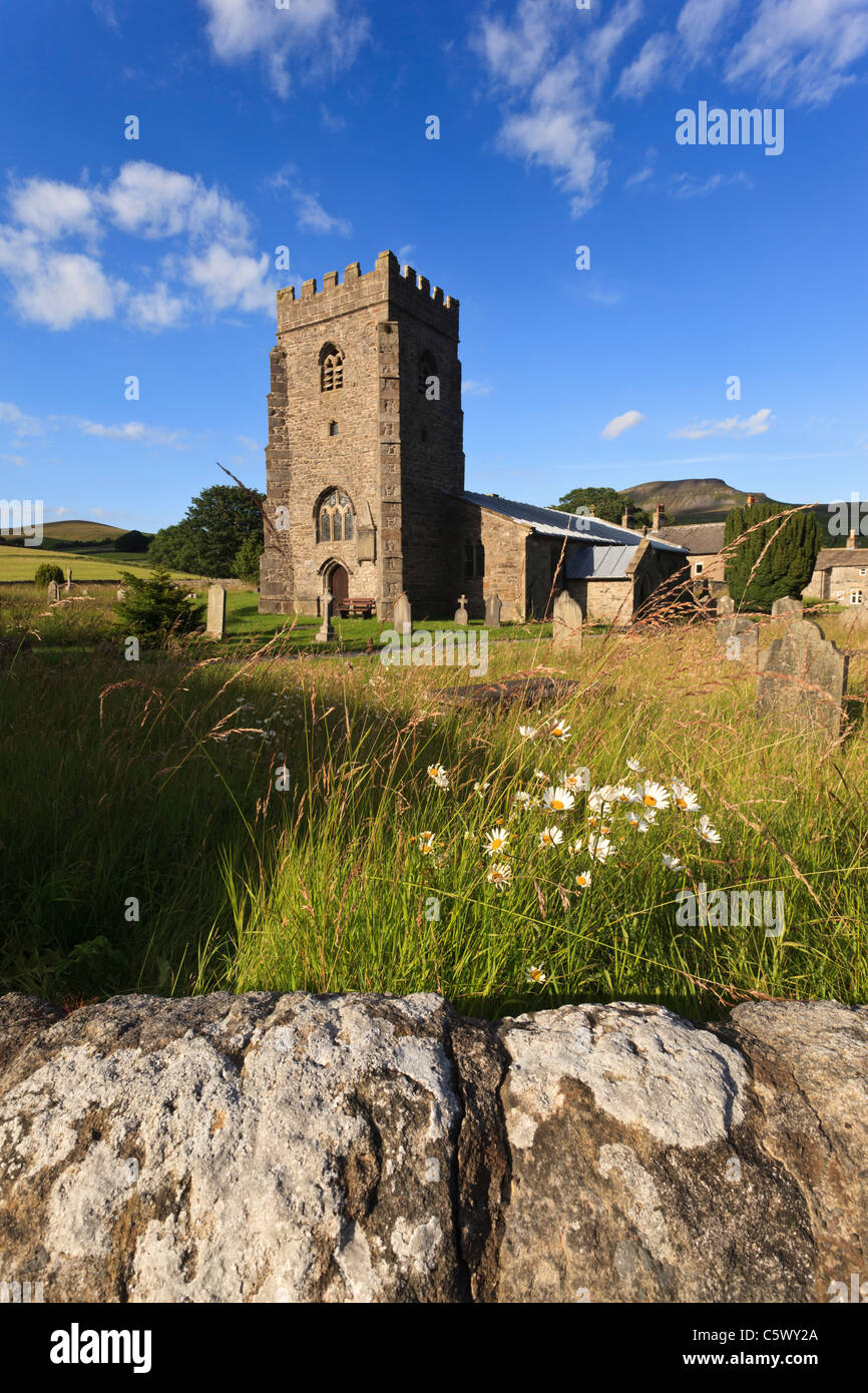 St Oswalds Chiesa di Horton in Ribblesdale, Yorkshire Foto Stock