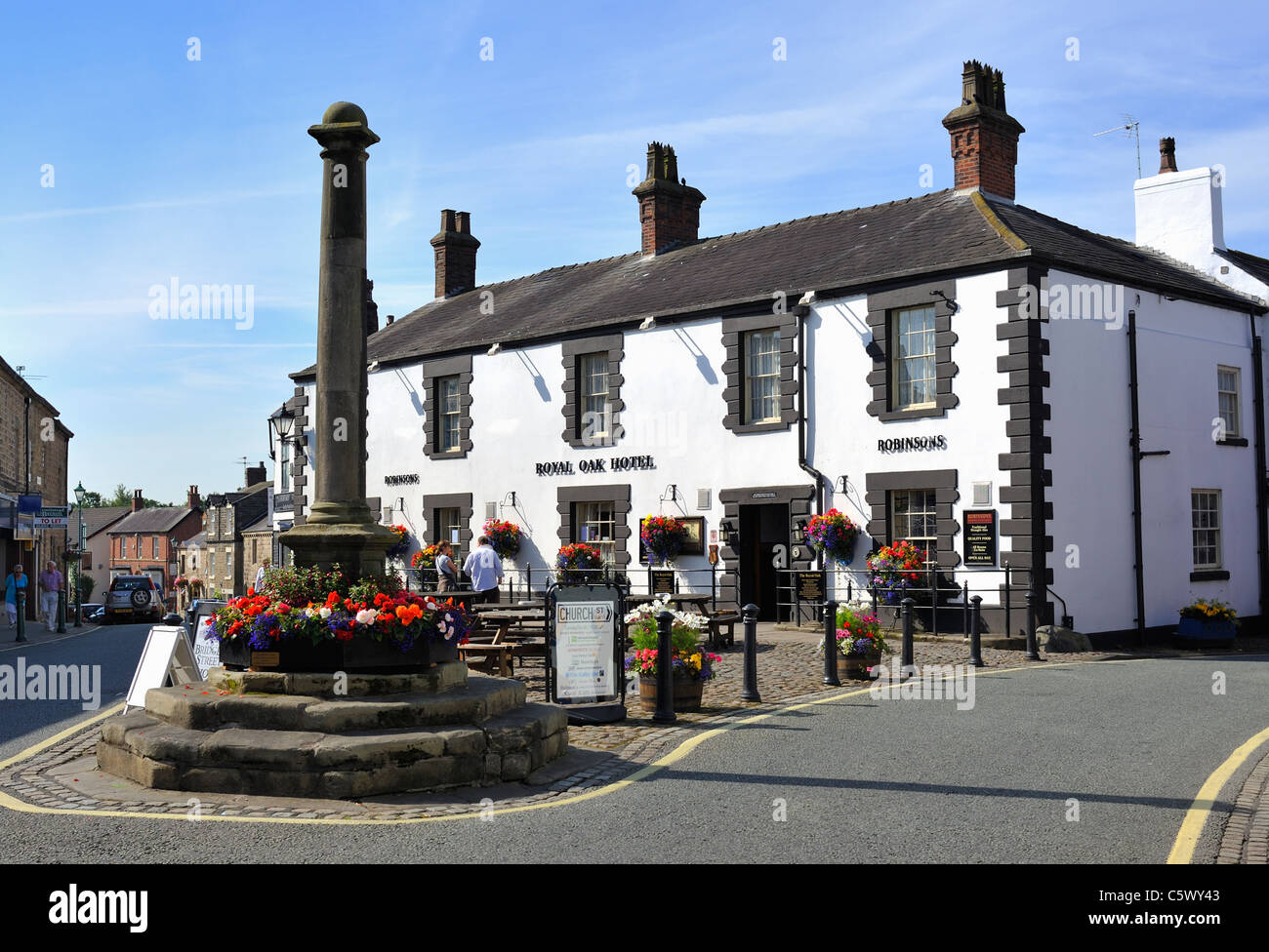 Il cenotafio, Garstang centro città. Foto Stock