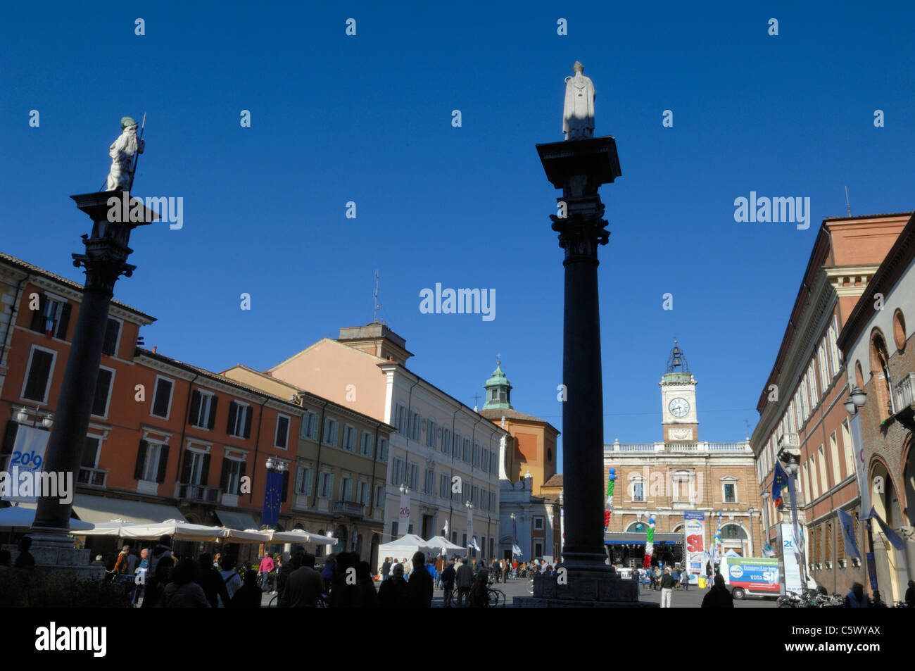 Piazza del Popolo a Ravenna Foto Stock