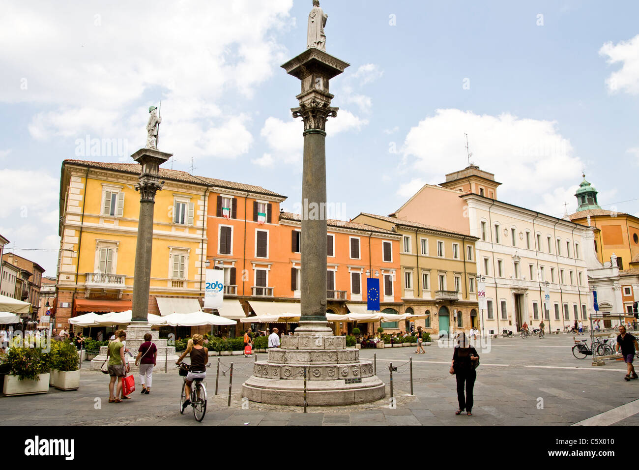 Piazza del Popolo a Ravenna Italia Foto Stock