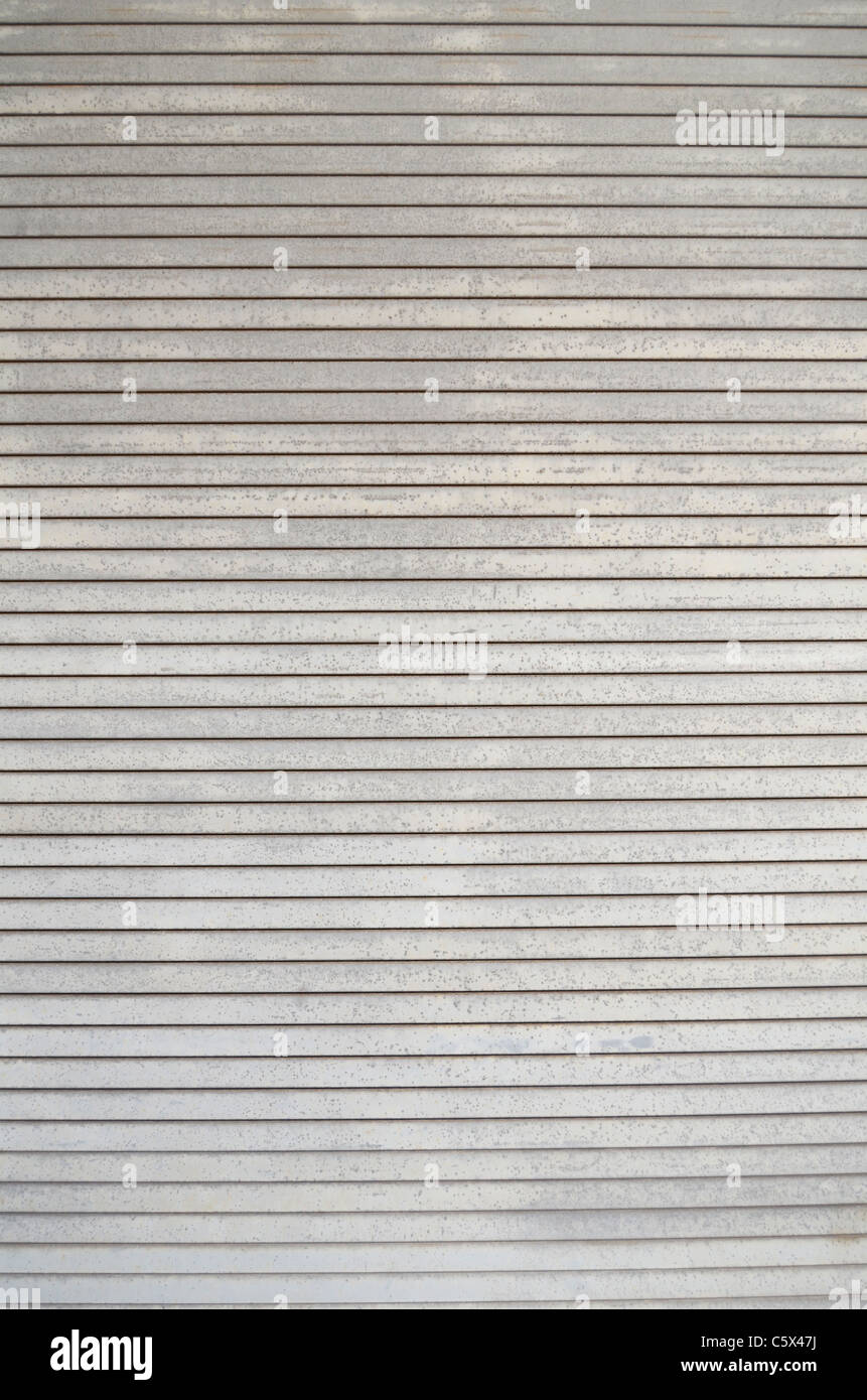 Texture di sfondo delle serrande del negozio Foto Stock