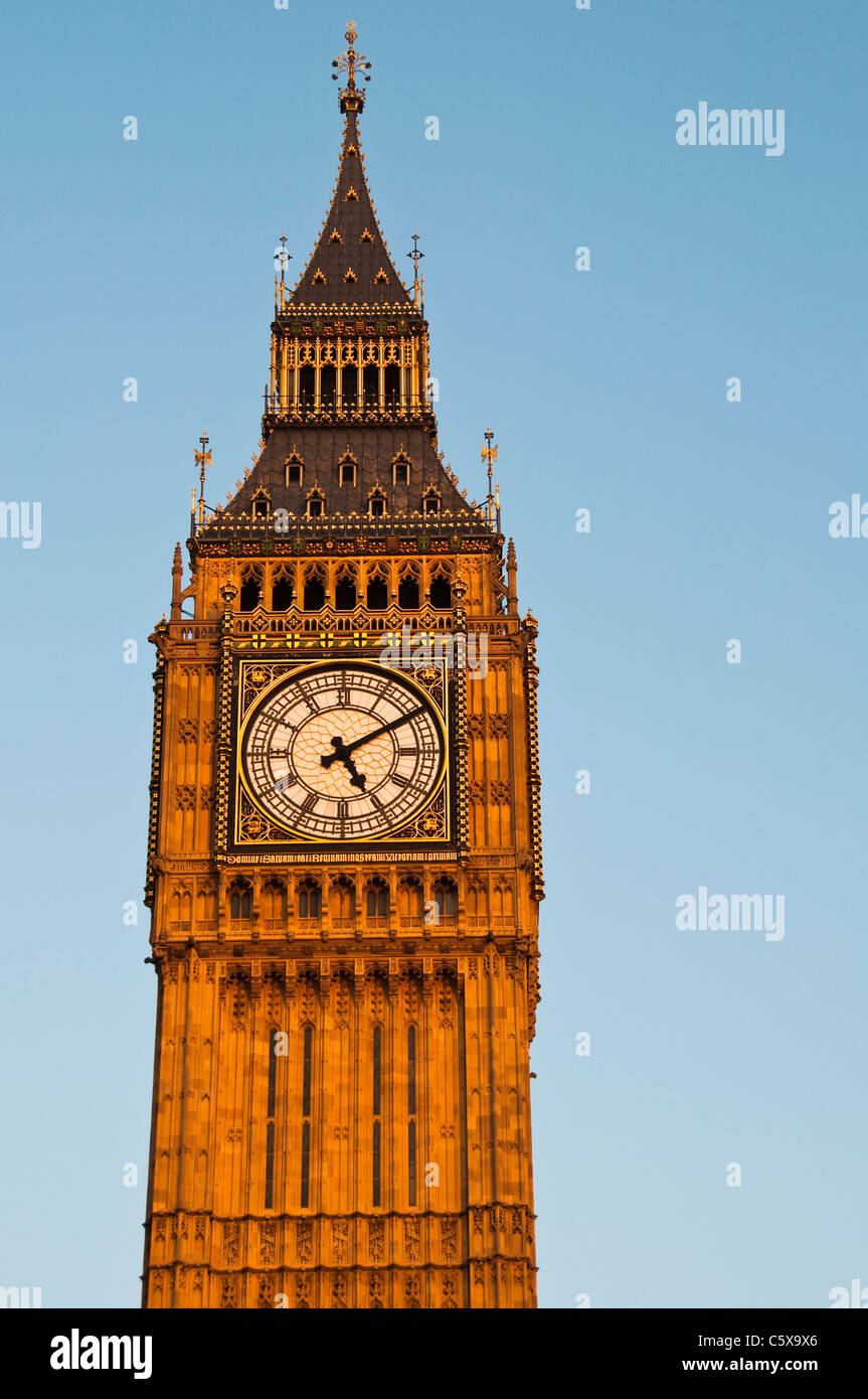 La Torre dell Orologio anche chiamato Big Ben di Londra, Regno Unito Foto Stock