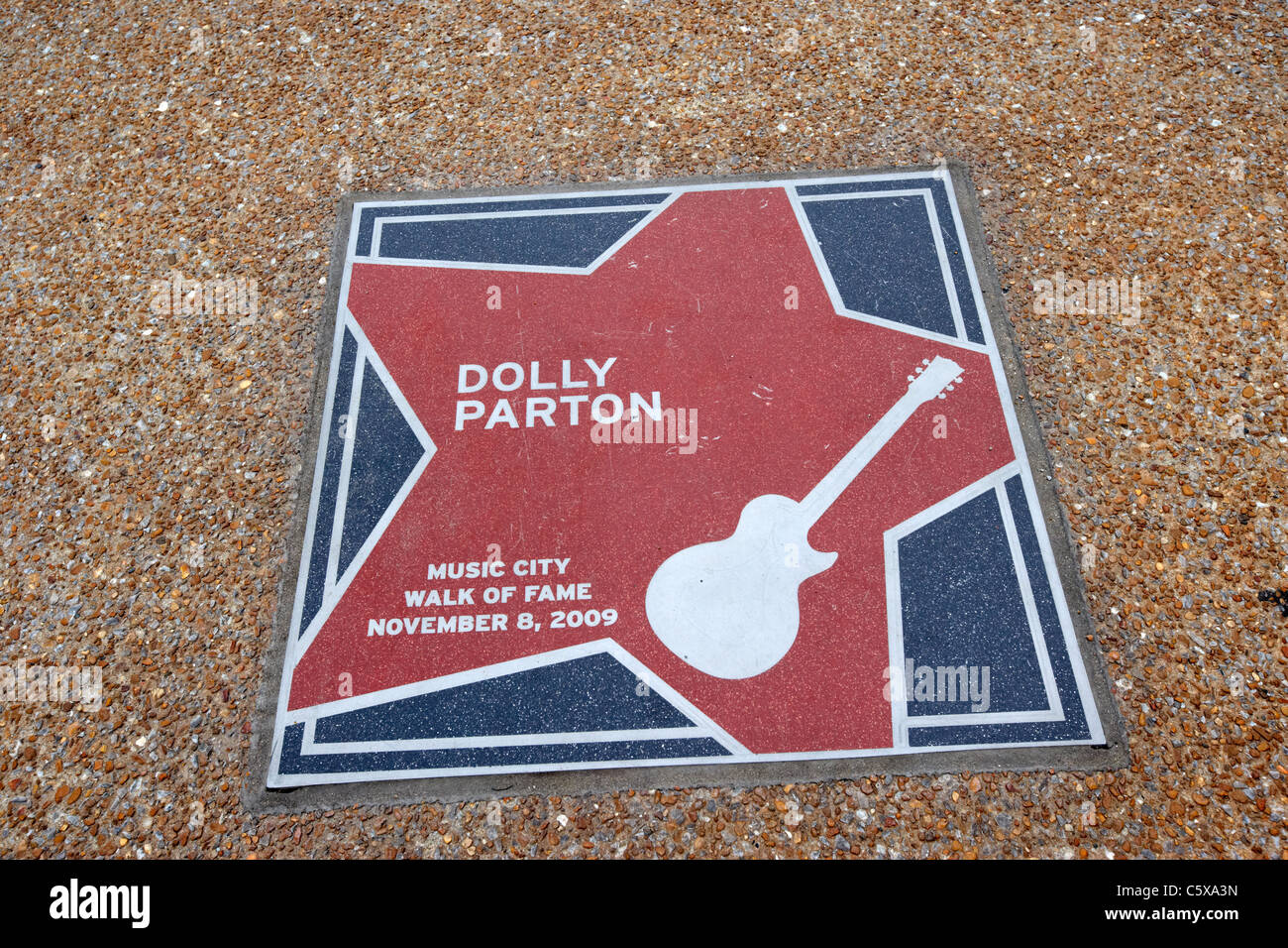 Dolly Parton stella sulla music city walk of fame Nashville Tennessee USA Foto Stock