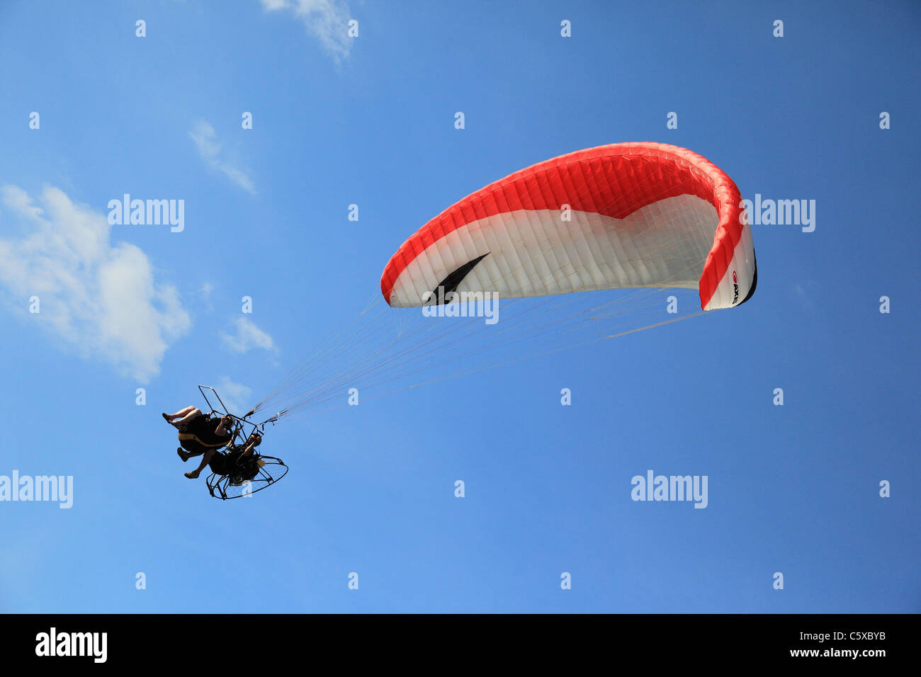 Parapendio a West Pomerania, Polonia Foto Stock