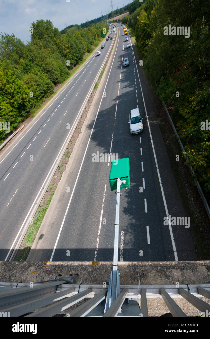La Highways Agency verde del traffico sensori informazioni Foto Stock