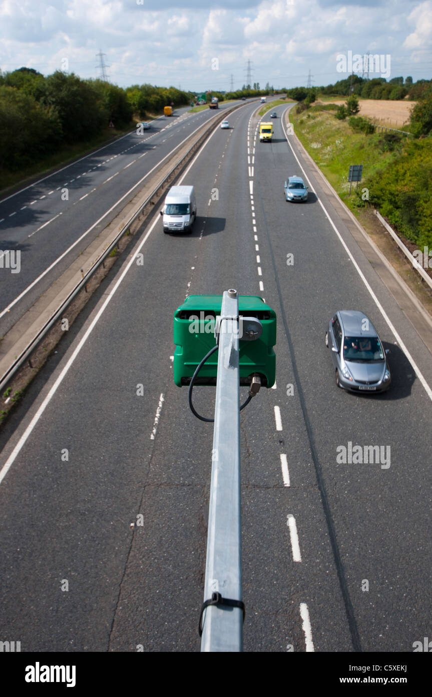 La Highways Agency verde del traffico sensori informazioni Foto Stock