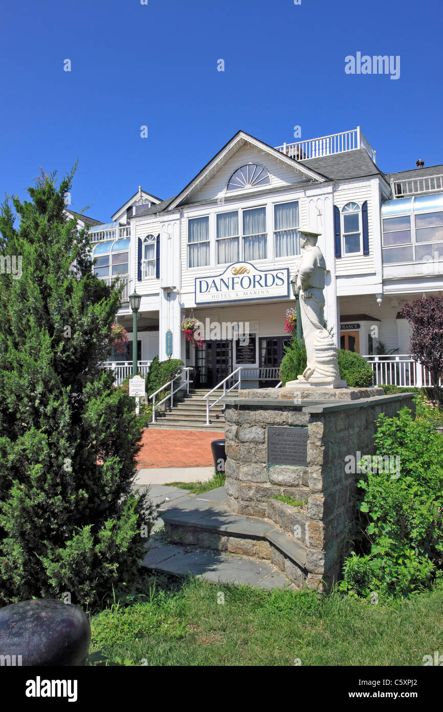 Hotel Danfords, villaggio di Port Jefferson, Long Island NY Foto Stock