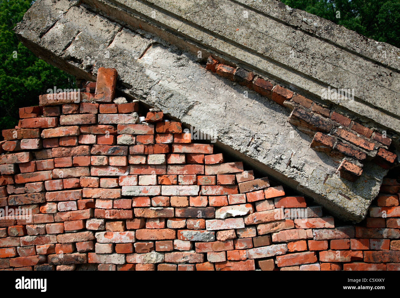 Auschwitz Birkenau crematorio e la camera a gas III Foto Stock