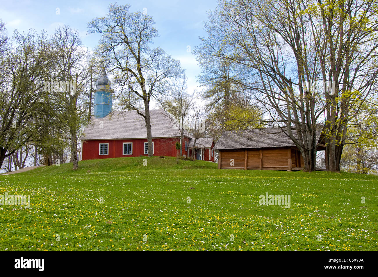 Chiesa di legno, Turaida, Sigulda, Lettonia Foto Stock