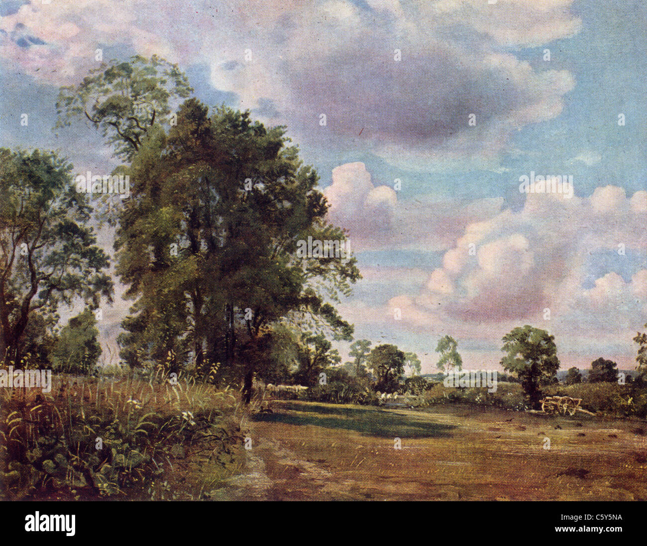 La pittura di John Constable; 1776-1837; 'Stoke da Nayland", dipinto 1807; Scuola di inglese; Olio su tela Foto Stock