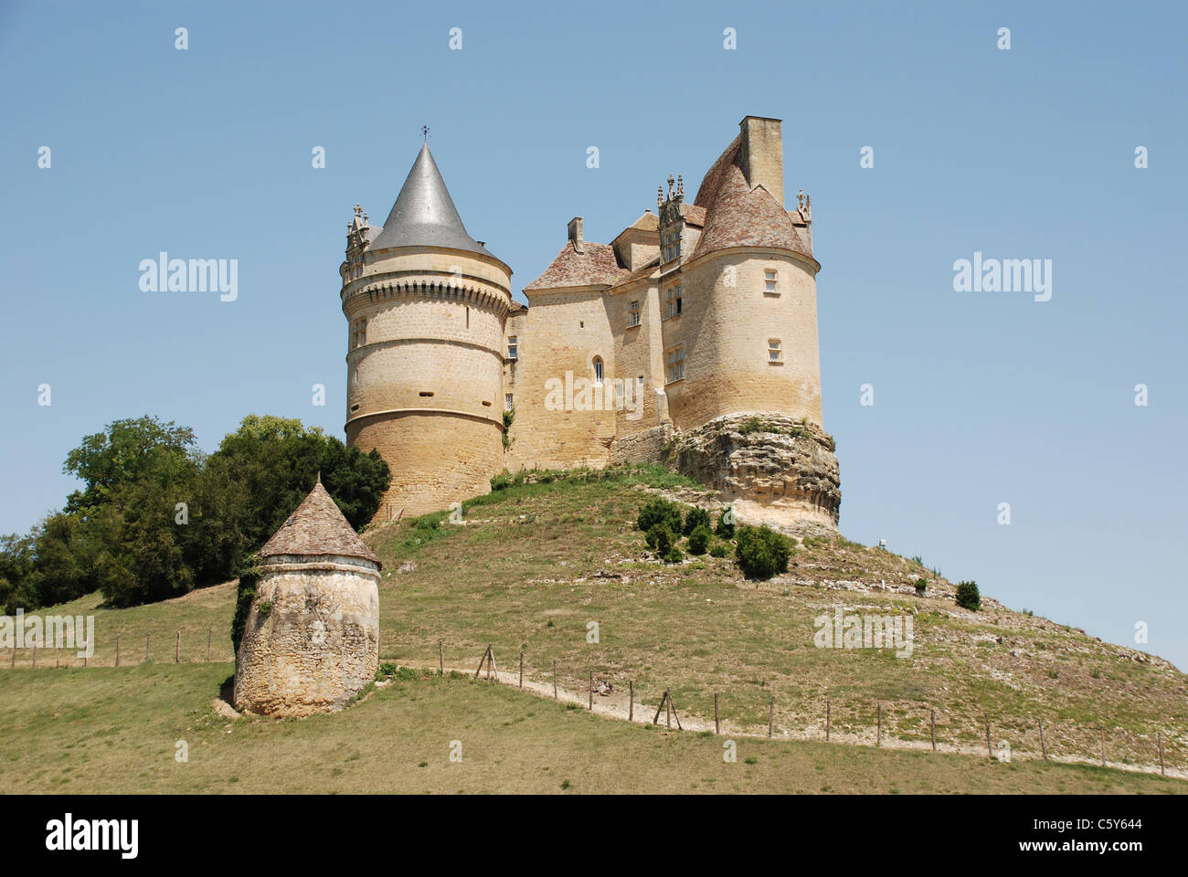 Château de Bannes vicino a Bergerac, Francia Foto Stock