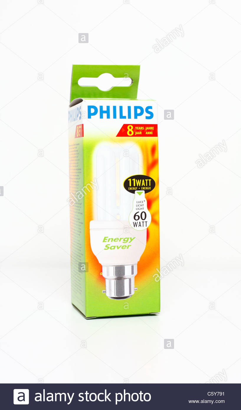 A risparmio energetico Philips lampadina Foto Stock