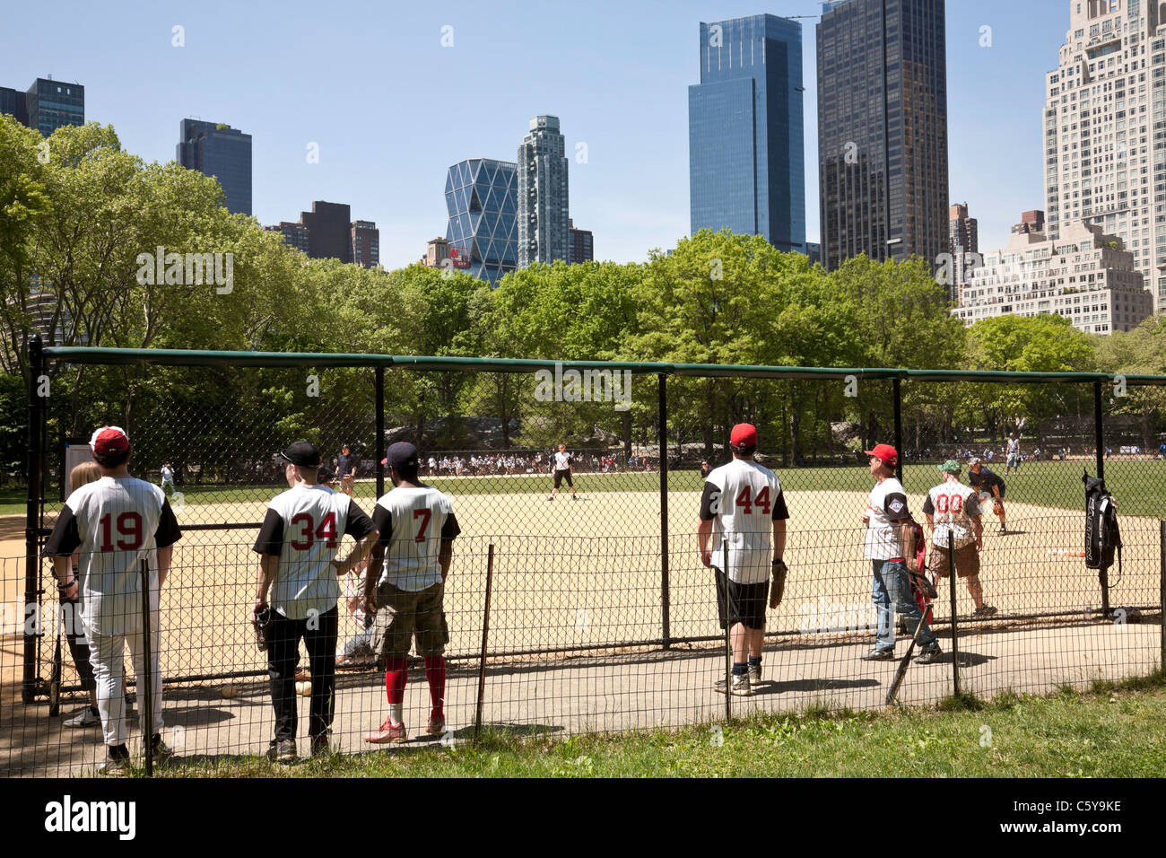 Heckscher Ballfields, al Central Park di New York Foto Stock