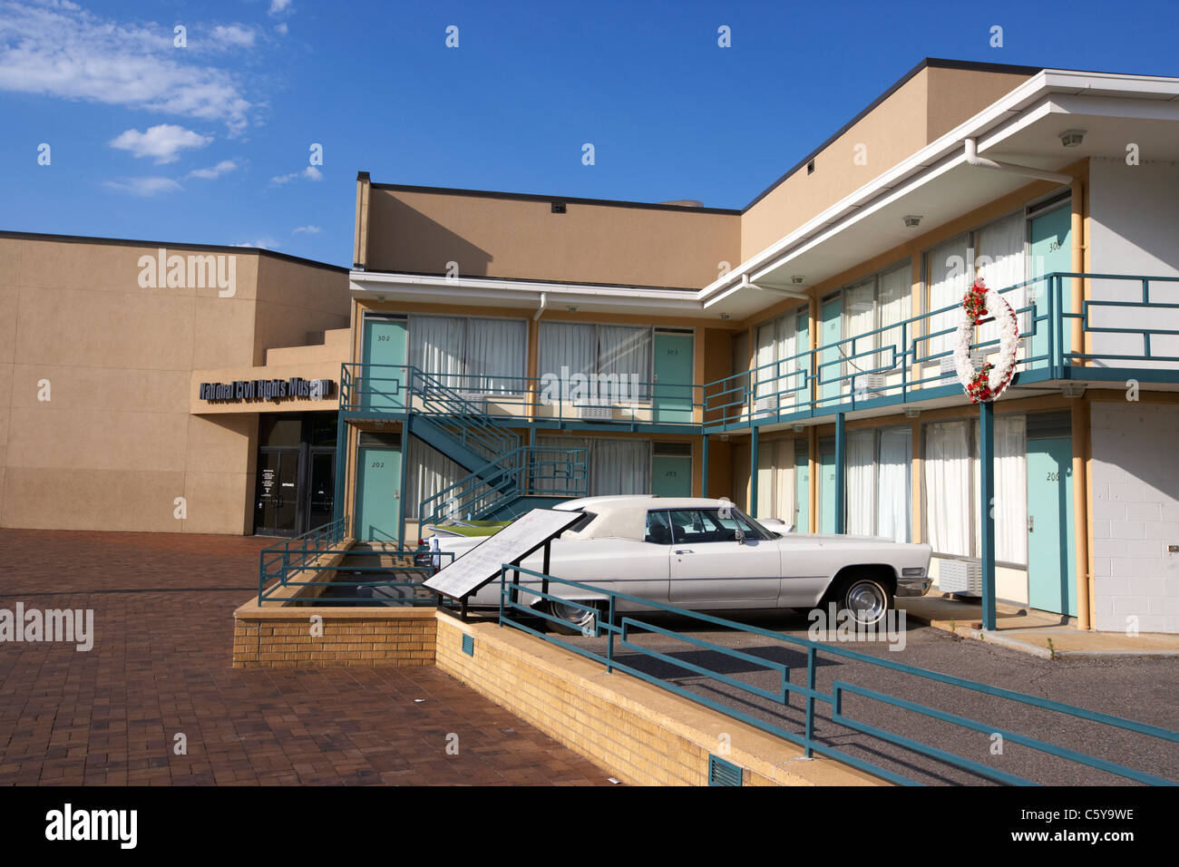 Lorraine hotel sito dell'assassinio di Martin Luther King ora il National Civil Rights Museum Memphis, Tennessee, Stati Uniti d'America Foto Stock