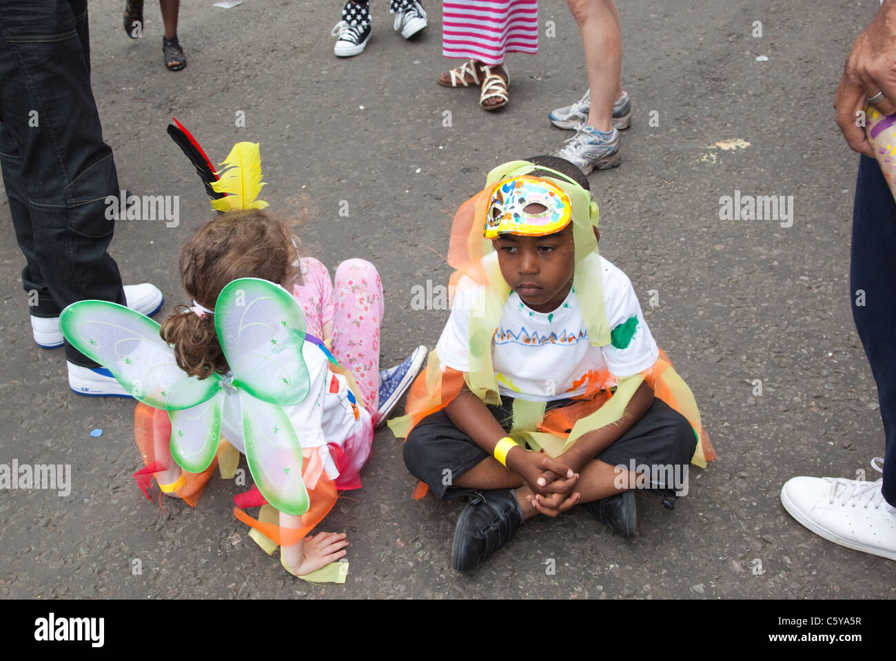 Hackney un carnevale 2011 - minuti prima che il caso è stato a causa di kick off è stato annullato a causa del Tottenham sommosse Foto Stock