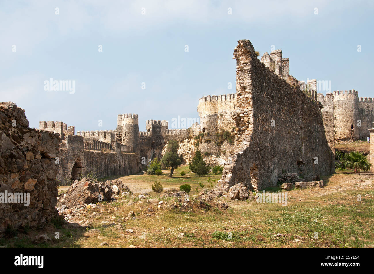 Il castello di Mamure Turchia castello medievale in Anamur distretto di Mersin Provinc Foto Stock