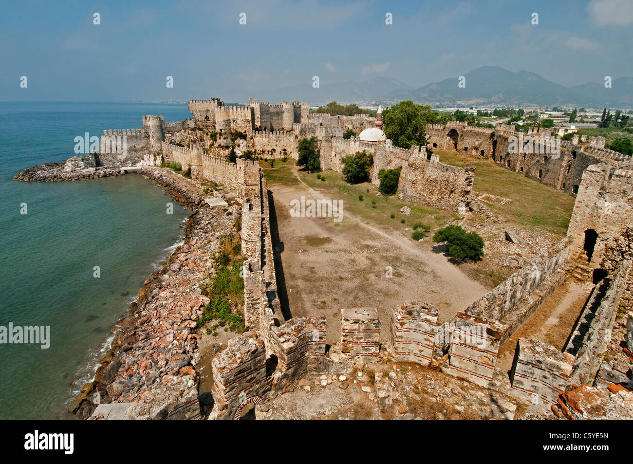 Il castello di Mamure Turchia castello medievale in Anamur distretto di Mersin Provincia Foto Stock