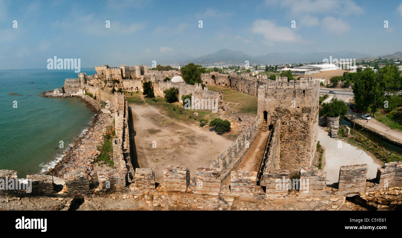 Il castello di Mamure Turchia castello medievale in Anamur distretto di Mersin Provincia Foto Stock