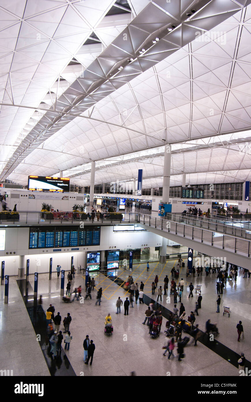 Sala Partenze aeroporto di Hong kong Foto Stock