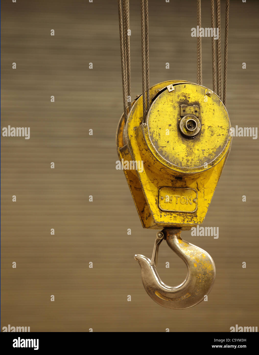 A 25 ton gantry il gancio della gru Foto Stock