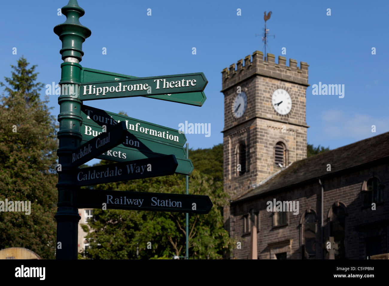 La Chiesa Parrocchiale di Santa Maria, Todmorden, Calderdale, West Yorkshire. Foto Stock