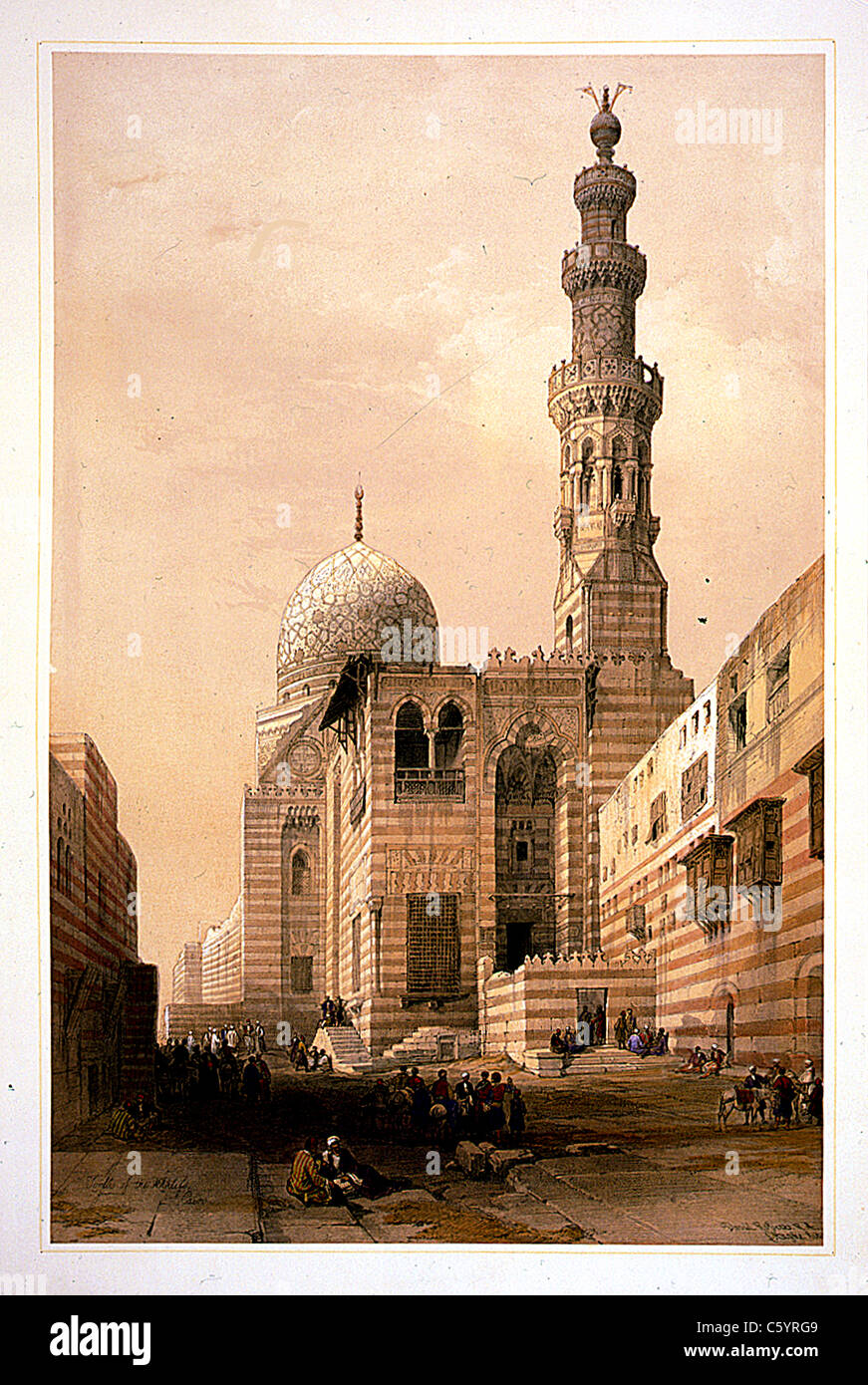 Tombe dei khalif, il Cairo, Louis Haghe / David Roberts "Terra Santa, Siria, Idumea, Arabia, Egitto e Nubia" Foto Stock