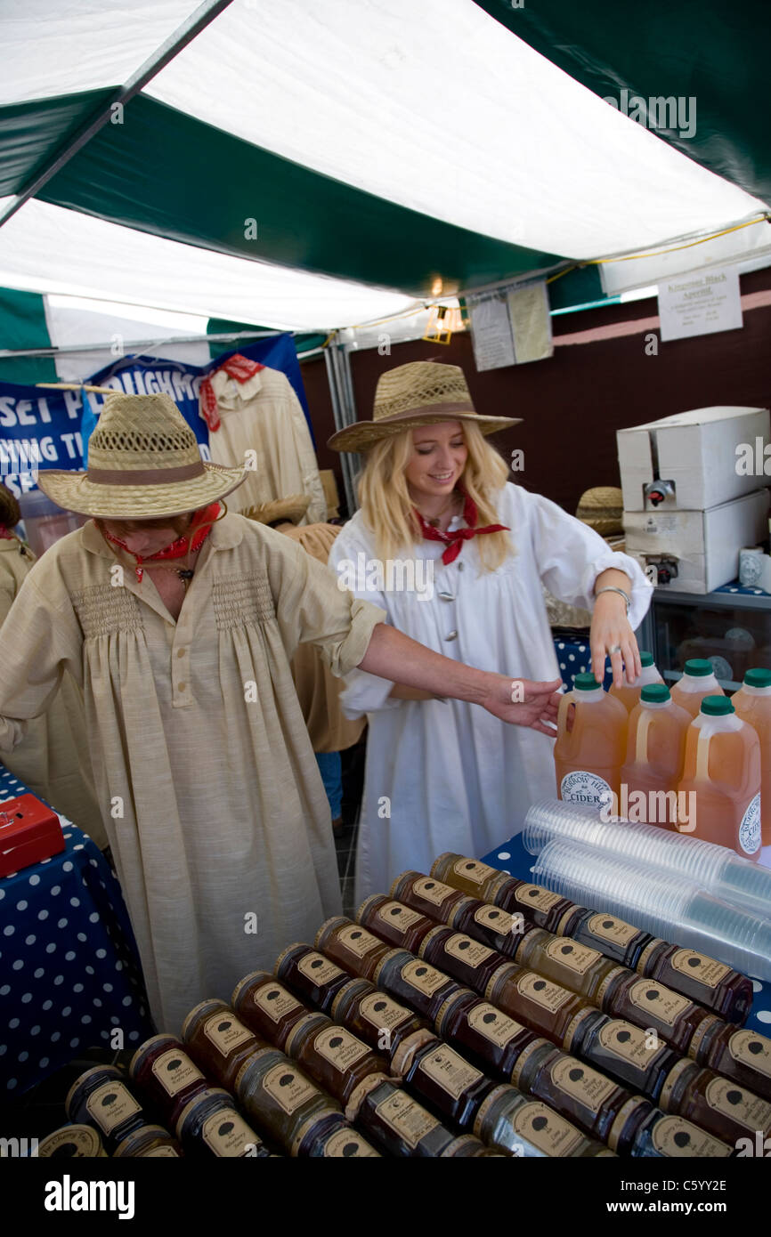 Burrow Hill Farm sidro stallo a Food Festival Foto Stock