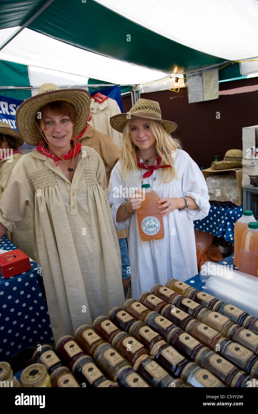 Burrow Hill Farm sidro stallo a Food Festival Foto Stock