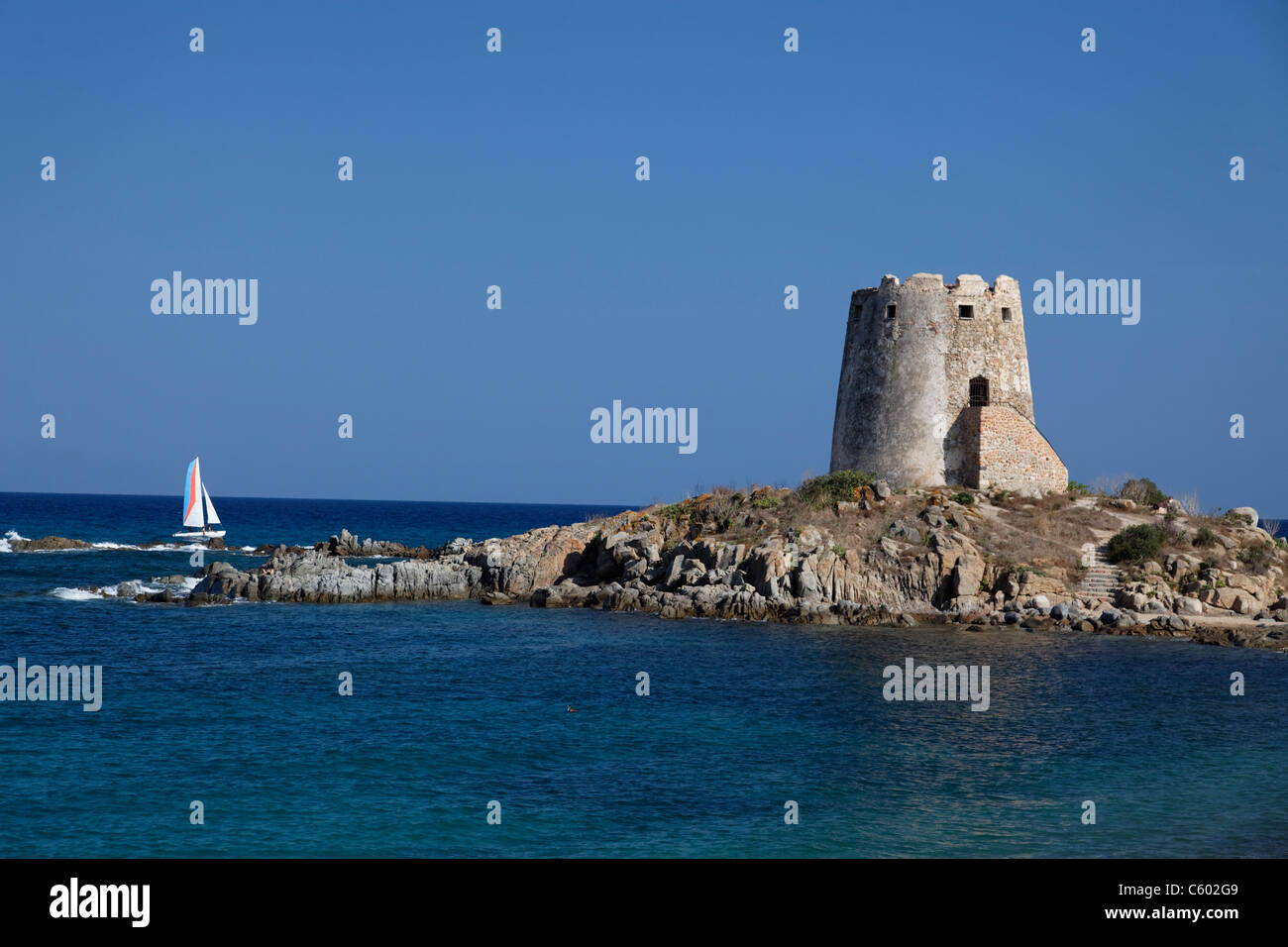 Torre di Bari e, Italia Sardegna Foto Stock