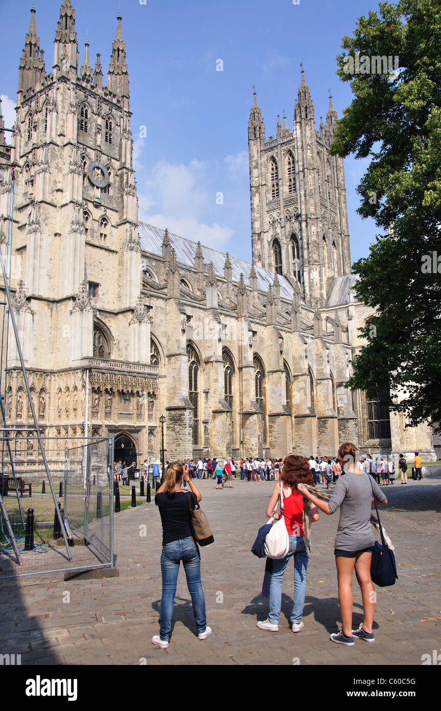 La Cattedrale di Canterbury, Canterbury, città di Canterbury, nel Kent, England, Regno Unito Foto Stock