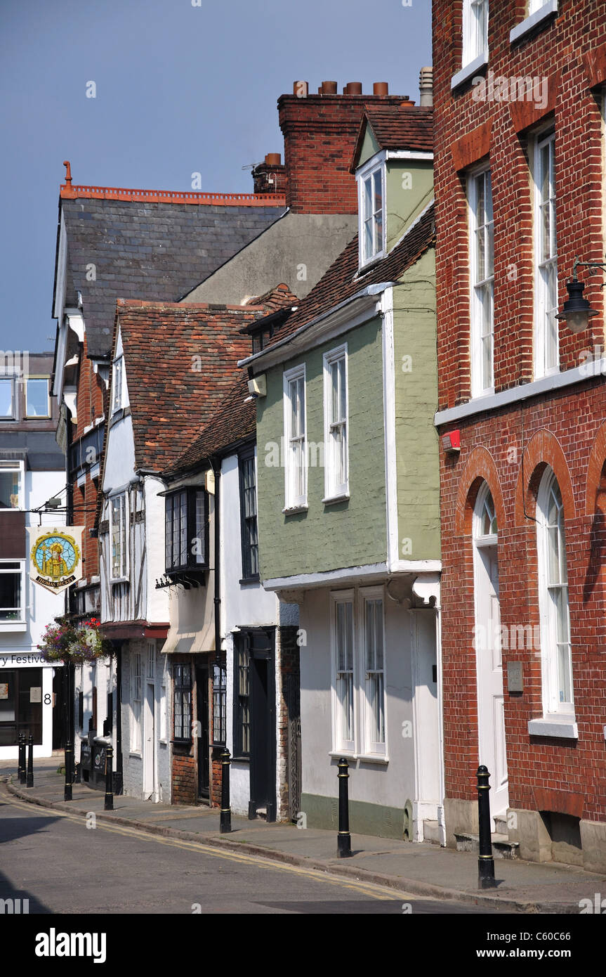 Periodo case, Migliori Lane, Canterbury, città di Canterbury, nel Kent, England, Regno Unito Foto Stock