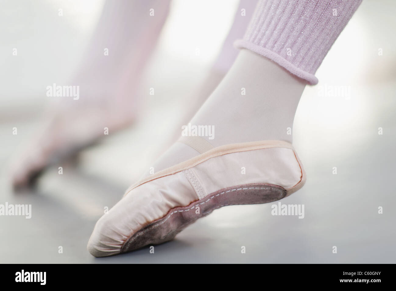 Close up della ballerina il piede Foto Stock