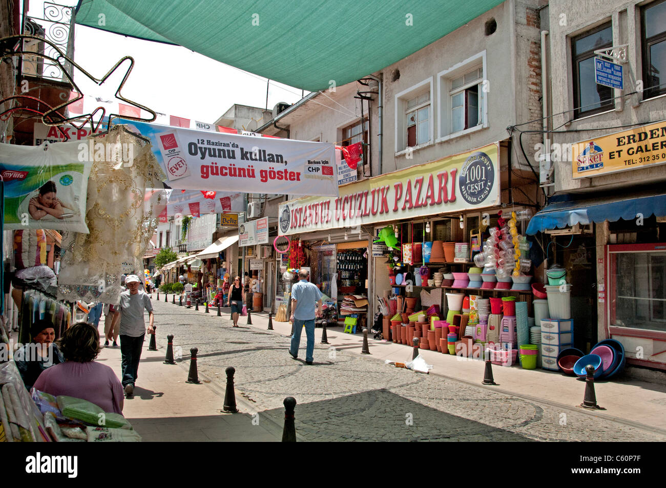 Ayavalik old town Market Bazar turco Turchia Foto Stock